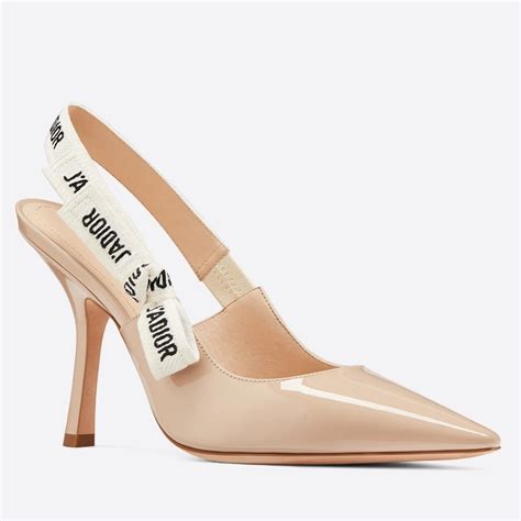 J'Adior Slingback Pump Nude Patent Calfskin 